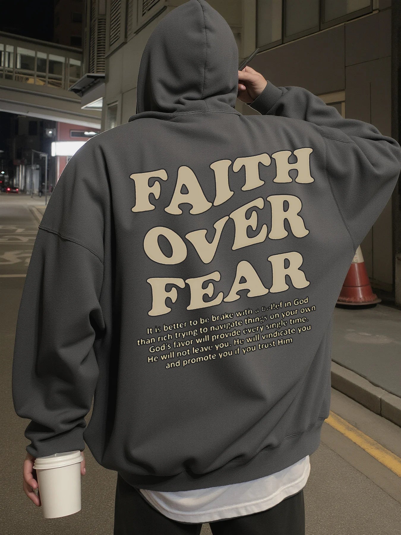 Lift Culture Hoodie Wear Faith over Fear Graphic Hoodie